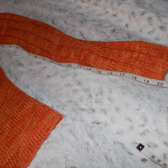 Vintage 1990s Y2K Mudd Jeans Slouchy Logo Sweater - Orange - Picture 11 of 11